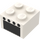 LEGO White Brick 2 x 2 with 4 Black Spots over Black Rectangle (Oven) Sticker (3003)
