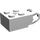 LEGO White Brick 2 x 2 with Ball Socket and Axlehole (Wide Reinforced Socket) (62712)