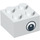 LEGO White Brick 2 x 2 with Eyes on Both Sides (Offset) and Dot in Pupil (81508 / 88398)