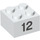 LEGO White Brick 2 x 2 with Number 12 (3003)