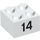 LEGO blanc Brique 2 x 2 avec Number 14 (14873 / 97652)
