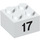 LEGO Weiß Backstein 2 x 2 mit Number 17 (14885 / 97655)