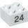 LEGO blanc Brique 2 x 2 avec Number 24 (14924 / 97662)