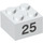 LEGO White Brick 2 x 2 with Number 25 (14933 / 97663)