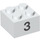 LEGO White Brick 2 x 2 with Number 3 (14819 / 97639)