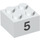 LEGO White Brick 2 x 2 with Number 5 (14832 / 97641)