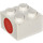 LEGO Blanc Brique 2 x 2 avec Rouge Cercle (3003)