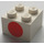 LEGO blanc Brique 2 x 2 avec rouge Cercle (3003)