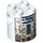 LEGO Hvit Kloss 2 x 2 x 2 Rund med Dirt Splash Print (Dagobah) med bunnakselholder &#039;x&#039; form &#039;+&#039; orientering (30361 / 38093)