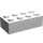 LEGO blanc Brique 2 x 4 (Plus tôt, sans supports croisés) (3001)