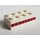 LEGO Weiß Backstein 2 x 4 mit rot Stripe mit 8 Flugzeug Windows (Früher ohne Kreuzstützen) (3001)