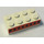 LEGO White Brick 2 x 4 with Thick Red Stripe with 8 Plane Windows (Earlier, without Cross Supports) (3001)