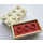 LEGO White Brick 2 x 4 with Wheels Holder (Opaque Bottom)