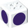 LEGO White Brick 3 x 3 x 2 Cube with 2 x 2 Studs on Top with Dark Purple Circles (66855 / 94664)
