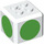 LEGO Blanco Ladrillo 3 x 3 x 2 Cube con 2 x 2 Espigas en Parte superior con Verde Circles (66855 / 79548)