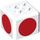 LEGO Wit Steen 3 x 3 x 2 Cube met 2 x 2 Studs Aan Top met Rood Circles (66855 / 68967)