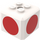 LEGO Wit Steen 3 x 3 x 2 Cube met 2 x 2 Studs Aan Top met Rood Circles (66855 / 68967)