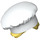 LEGO blanc Chef Chapeau avec Bright Light Jaune Cheveux (31895)