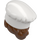 LEGO White Chef Hat with Reddish Brown Hair (31895 / 100923)