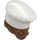 LEGO White Chef Hat with Reddish Brown Hair (31895 / 100923)