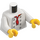 LEGO Weiß Chef Minifigur Torso ohne Hemdfalten (973 / 76382)