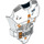 LEGO White Chest with Vest and Belt with Orange Pattern, Gray Worn Marks, &#039;SW Clone Wars&#039; (21561 / 22701)