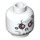 LEGO White Chopov Head (Recessed Solid Stud) (93623 / 94263)