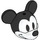 LEGO Weiß Classic Mickey Mouse Kopf (42229 / 105141)