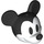 LEGO Weiß Classic Mickey Mouse Kopf (42229 / 105141)