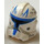 LEGO White Clone Trooper Helmet (Phase 2) with Blue and Tan Markings (11217 / 13651)