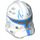 LEGO White Clone Trooper Helmet (Phase 2) with Blue and Tan Markings (11217 / 13651)