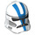 LEGO Weiß Clone Trooper Helm (Phase 2) mit Blau Streifen (11217 / 68713)