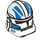 LEGO White Clone Trooper Helmet (Phase 2) with Blue Stripes and Red Markings (11217 / 68717)