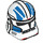 LEGO Weiß Clone Trooper Helm (Phase 2) mit Blau Streifen und rot Markings (11217 / 68717)