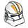 LEGO White Clone Trooper Helmet (Phase 2) with Bright Light Orange 212th Legion (11217 / 13702)