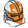 LEGO Wit Clone Trooper Helm (Phase 2) met Oranje en Wit (11217 / 68675)