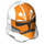 LEGO Wit Clone Trooper Helm (Phase 2) met Oranje en Wit (11217 / 68675)