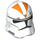 LEGO Bianco Clone Trooper Casco (Phase 2) con Arancione Superiore Marcature (11217 / 16919)