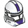 LEGO White Clone Trooper Helmet (Phase 2) with Purple Markings (1557 / 11217)