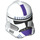 LEGO Bianco Clone Trooper Casco (Phase 2) con Viola Marcature (1557 / 11217)