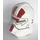 LEGO Bianco Clone Trooper Casco (Phase 2) con Rosso, Nero, e Blu Jek-14 Modello (11217 / 14553)