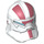 LEGO White Clone Trooper Helmet (Phase 2) with Red, Black, and Blue Jek-14 Pattern (11217 / 14553)
