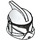 LEGO Wit Clone Trooper Helm met Gaten met Zwart Markeringen (1039 / 61189)