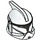 LEGO Wit Clone Trooper Helm met Gaten met Zwart Markings (1039 / 61189)