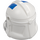 LEGO White Clone Trooper Helmet with Holes with Blue Stripes (11217 / 91757)