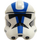 LEGO Weiß Clone Trooper Helm mit Löcher mit Blau Streifen (11217 / 91757)