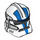 LEGO Weiß Clone Trooper Helm mit Löcher mit Blau Streifen und Grau (11217 / 100512)
