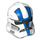 LEGO White Clone Trooper Helmet with Holes with Blue Stripes and Gray (11217 / 100512)