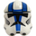 LEGO White Clone Trooper Helmet with Holes with Blue Stripes and Gray (11217 / 100512)