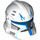 LEGO White Clone Trooper Helmet with Holes with Captain Rex Blue Markings (11217 / 104618)